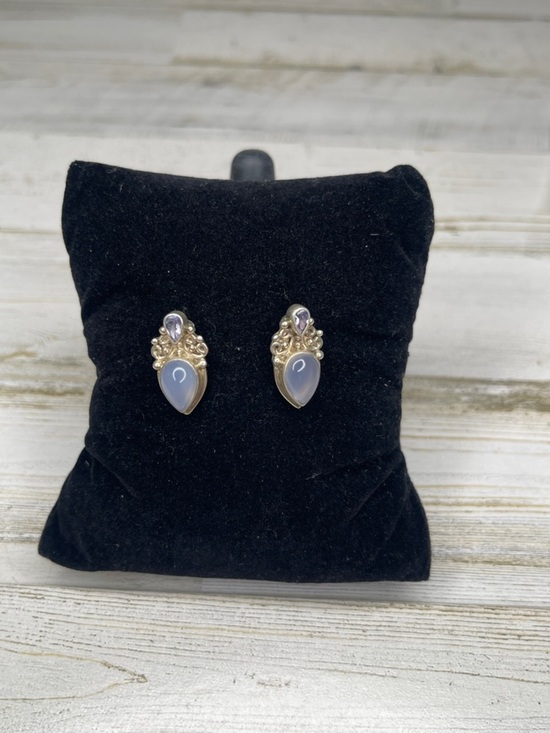 Sajen Jewelry - Sajen Sterling Silver Lavender Moonstone Drop Earrings